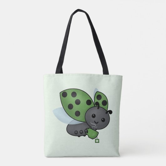 Tea Drink Ladybug Canvas tas (Achterkant)