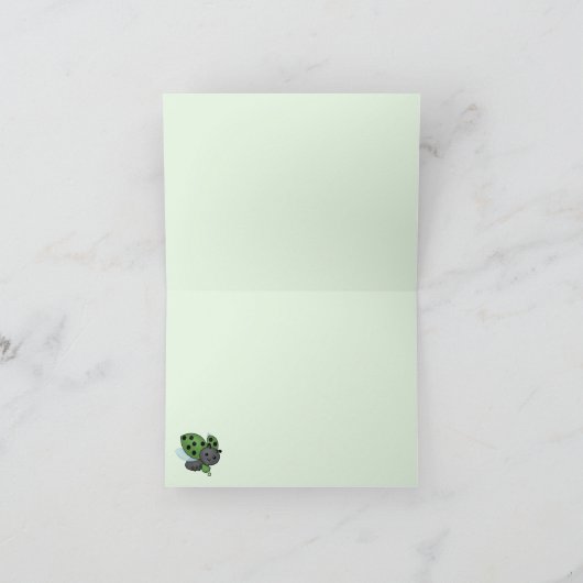 Tea Drink Ladybug Kaart (Binnen)