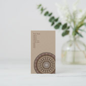 Tea Dyed Mandala ・ Verticaal Visitekaartje (Staand voorkant)