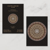 Tea Dyed Mandala ・ Verticaal Visitekaartje (Voorkant / Achterkant)