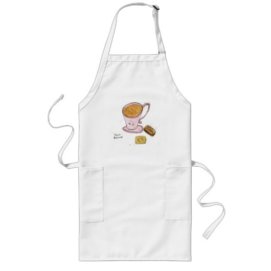 Tea en Biscuits Lang Schort (Voorkant)