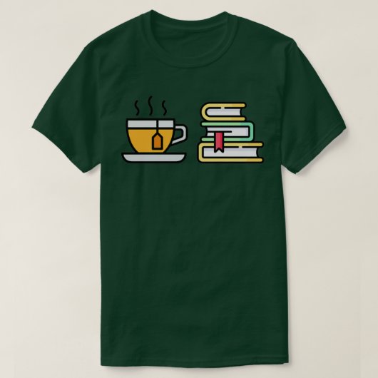 Tea en Boeken T-shirt (Design voorkant)