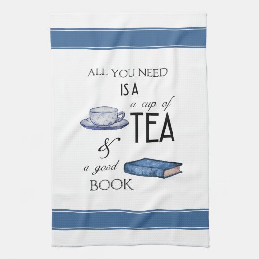 Tea en Books Cozy Reading Kitchen Towel Theedoek (Verticaal)