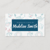 Tea en Cake Doodles Homemade Cake Bakery Visitekaartje (Voorkant)