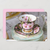 Tea en Cake  uitnodiging vanmiddag (Voorkant / Achterkant)