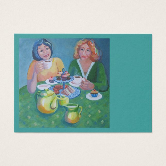 Tea en chatcafé visitekaartjes (Voorkant)