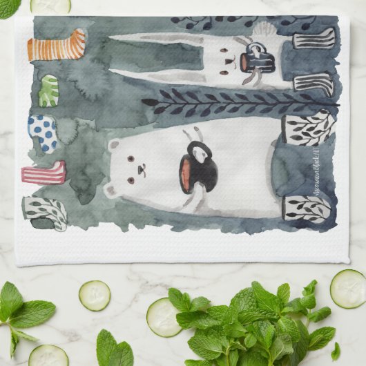 Tea en Warm Socks Kitchen Towelen Theedoek (Gevouwen)