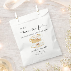 Tea Favor Bags Autumn Fall Weddenschap bag Bedankzakje