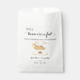 Tea Favor Bags Autumn Fall Weddenschap bag Bedankzakje