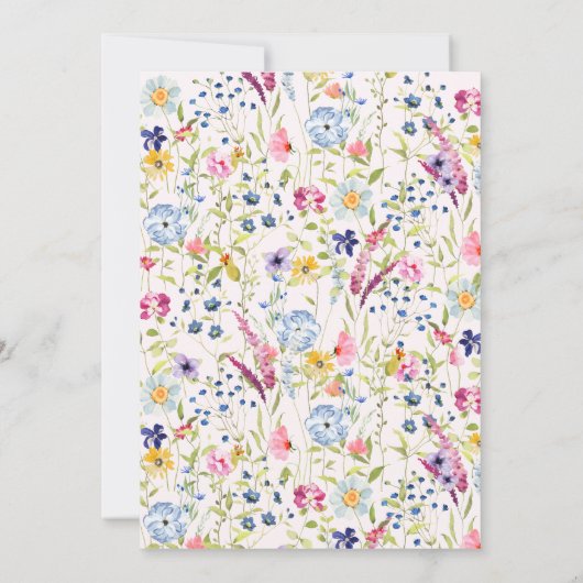 Tea Floral Waterverf Vrijgezellenfeest Kaart (Achterkant)