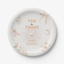 Tea for Three Birthday Invitation for Girls Papieren Bordje