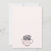 Tea for Two 2nd Birthday Party Kaart (Achterkant)