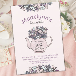 Tea for Two 2nd Birthday Party Kaart