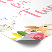 Tea for Two 2nd Birthday Tea Party Sign Poster (Hoek)