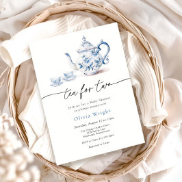 Tea for Two Baby shower Tea Party Kaart