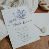 Tea for Two Baby shower Tea Party Kaart