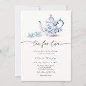 Tea for Two Baby shower Tea Party Kaart (Voorkant)