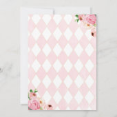 Tea for Two Birthday Invitation Floral Tea Party Kaart (Achterkant)