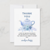 Tea for Two – Floral 2nd Birthday Bedankkaart (Voorkant)