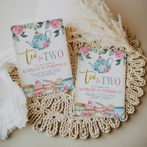 Tea for Two Floral 2nd Birthday