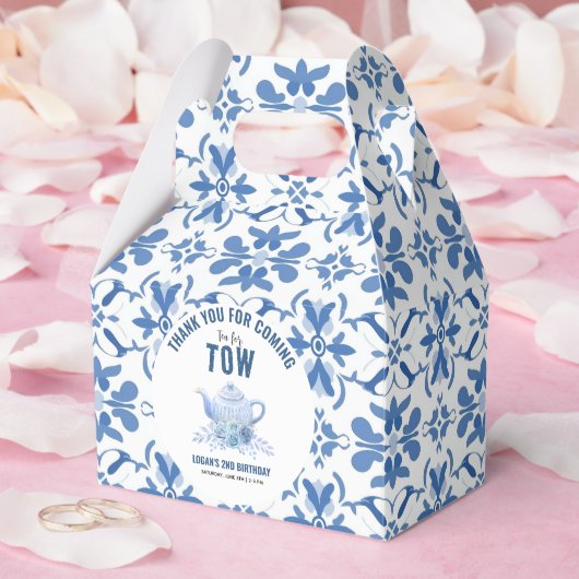 Tea for Two – Floral 2nd Birthday Party Bedankdoosjes (Huwelijk)