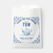 Tea for Two – Floral 2nd Birthday Party Bedankzakje (Voorkant)