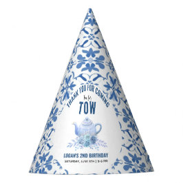 Tea for Two – Floral 2nd Birthday Party Feesthoedjes