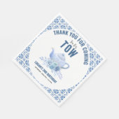 Tea for Two – Floral 2nd Birthday Party Servet (Hoek)