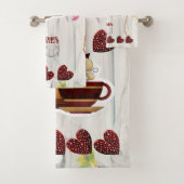 Tea for Two Husband Wife Love Quote Rustic Country Bad Handdoek (Insitu)