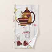 Tea for Two Husband Wife Love Quote Rustic Country Bad Handdoek (Handdoek)