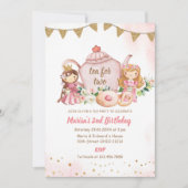 Tea for Two Princess Royal Tea Birthday Party Kaart (Voorkant)