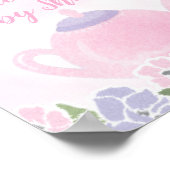 Tea for Two Tea Party Baby shower Welcome Sign Poster (Hoek)