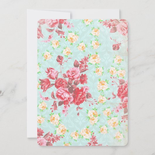 Tea for Two Tea Party verjaardagsuitnodiging meisj Kaart (Achterkant)