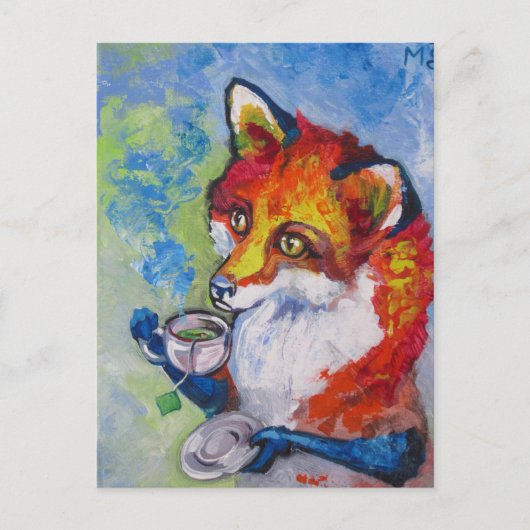 Tea Fox Briefkaart (Voorkant)