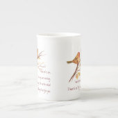 Tea & Friend Quote, Sparrow Birds, Bone China Mok (Voorkant)