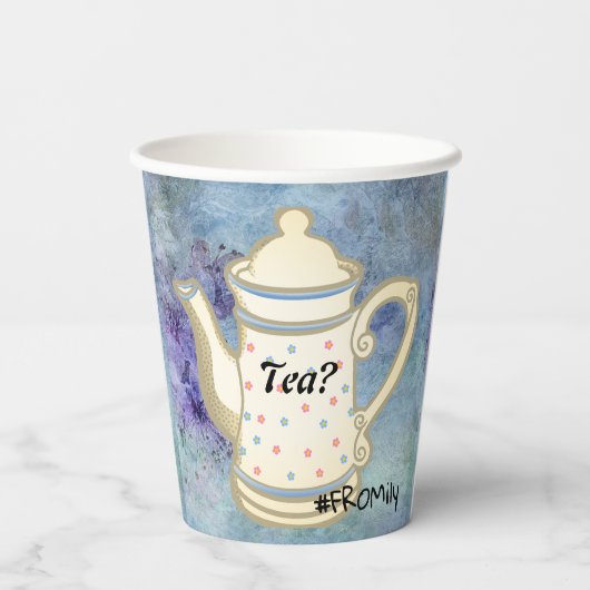 Tea? #FROMily Van Fandom Liu Diner Design Papieren Bekers (Achterkant)
