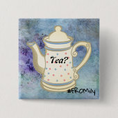 Tea? #FROMily Van Fandom Liu Diner Design Vierkante Button 5,1 Cm (Voorkant)