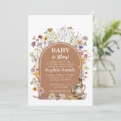 Tea Garden Baby in Bloom Baby shower Kaart (Staand voorkant)