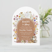 Tea Garden Baby in Bloom Baby shower Kaart (Staand voorkant)