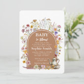 Tea Garden Baby in Bloom Baby shower Kaart (Staand voorkant)