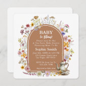 Tea Garden Baby in Bloom Baby shower Kaart (Voorkant / Achterkant)