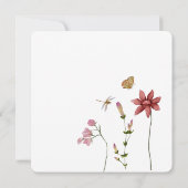 Tea Garden Baby in Bloom Baby shower Kaart (Achterkant)