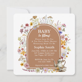 Tea Garden Baby in Bloom Baby shower Kaart