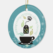 Tea geneest alles teabag met kerst keramisch ornament (Links)