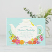 Tea Graduation Party Theepot Kaart (Staand voorkant)