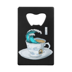 Tea Great Wave Off Kanagawa Creditkaart Flessenopener