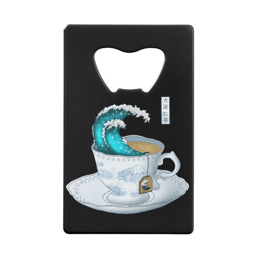 Tea Great Wave Off Kanagawa Creditkaart Flessenopener (Voorkant)