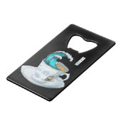 Tea Great Wave Off Kanagawa Creditkaart Flessenopener (Voorkant Gekanteld)