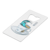 Tea Great Wave Off Kanagawa Creditkaart Flessenopener (Achterkant Gekanteld)