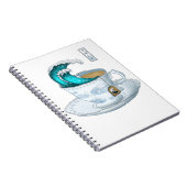Tea Great Wave Off Kanagawa Notitieboek (Rechterzijde)